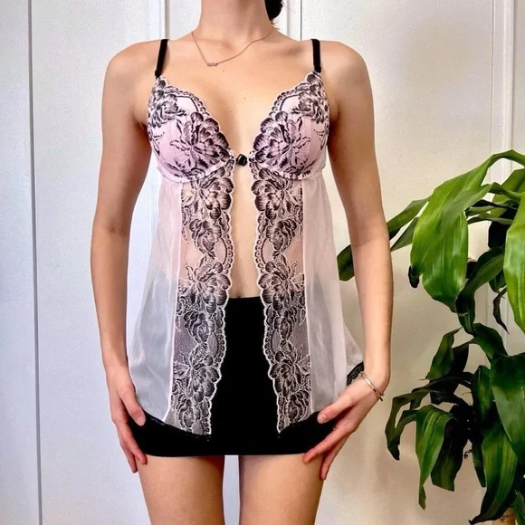 💜La Senza Lace Babydoll Dress Size Small - Picture 6 of 8